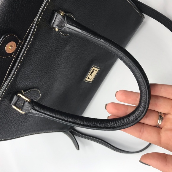 Classic Black Leather Dooney & Bourke Satchel - Picture 7 of 7
